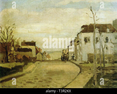 Camille PISSARRO (1830) 1903 Route de Gisors La Chambre de Galien Pontoise - Collection Privée 1873 Banque D'Images