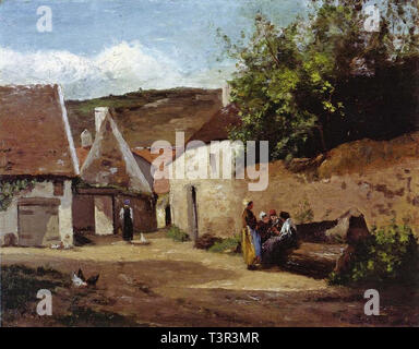 Camille PISSARRO (1830 1903) Village Corner - Collection Privée 1863 Banque D'Images