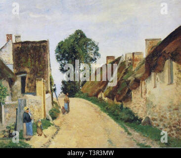 Camille PISSARRO (1830) 1903 rue Village Auvers Sur Oise - Collection Privée 1873 Banque D'Images