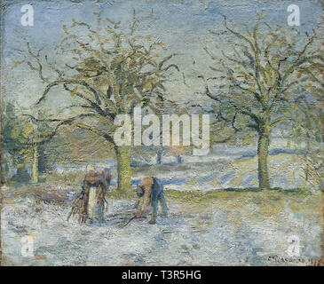 Camille PISSARRO (1830 - 1903) Paysage d'hiver - Collection Privée 1876 Banque D'Images