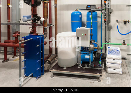 L'installation d'adoucissement de l'eau dans une usine Banque D'Images