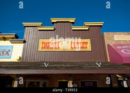 Sortie Dakota shop dans la rue principale au village de mur, dans le comté de Pennington, South Dakota, USA Banque D'Images