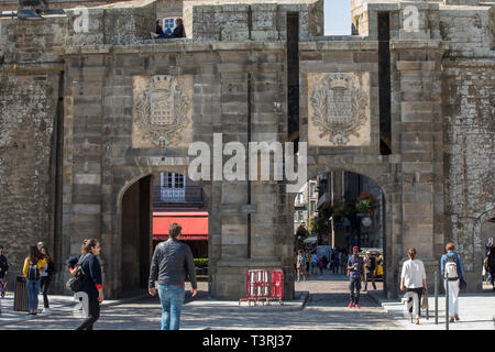 Saint-Malo, France - 12 septembre 2018 : La Porte de Saint Vincent à Saint Malo, Bretagne, France Banque D'Images