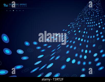 La technologie moderne bleu abstrait arrière-plan de l'espace du cercle. Vous pouvez utiliser pour votre annonce, affiche, présentation, d'impression, les illustrations illustration eps10 vector. Illustration de Vecteur