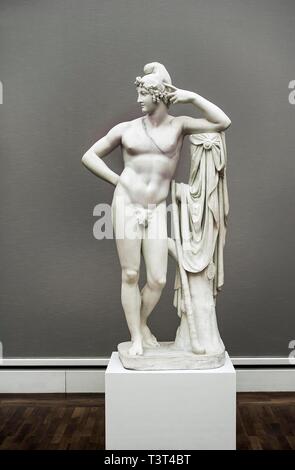 Statue de Paris par Antonio Canova, 1757-1822, Neue Pinakothek, Munich, Allemagne Banque D'Images