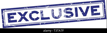 Grunge exclusive bleu parole place joint en caoutchouc stamp sur fond blanc Illustration de Vecteur