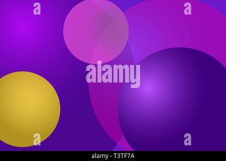 Abstract colorful background gradient violet bleu vibrant des sphères colorées Illustration de Vecteur