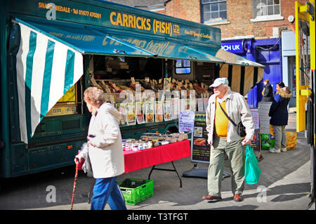 Marché de Ripon au nord Yorkshire Angleterre UK Banque D'Images