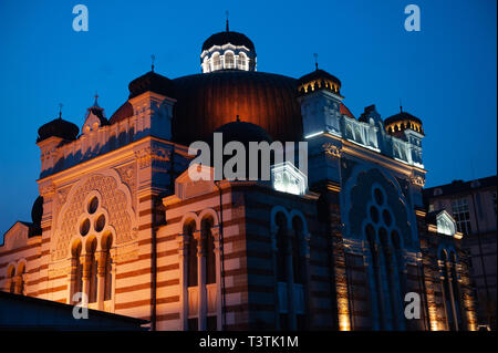 La Synagogue de Sofia, la plus grande en Europe du sud-est, de la Bulgarie, Banque D'Images