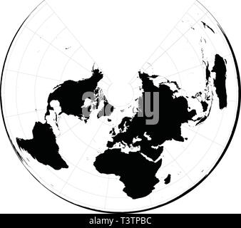 L'égalité d'Albers projection conique de la zone Illustration de Vecteur