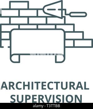 L'icône de la ligne de contrôle architectural, vecteur. Contrôle Architectural contours signe, symbole, télévision illustration Illustration de Vecteur