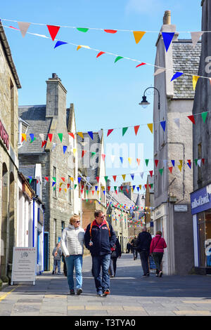 La rue commerciale, Lerwick, Shetland, les îles du Nord, Ecosse, Royaume-Uni Banque D'Images