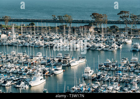 Vue de bateaux dans un port de plaisance dans le port, à Dana Point, Orange County, Californie Banque D'Images