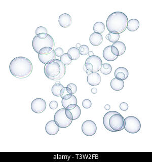 Soufflante bulle isolé sur fond blanc Banque D'Images
