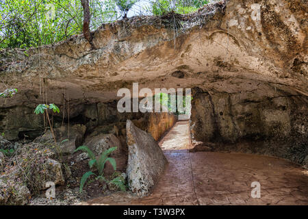 Entrée de la grotte des miracles dans la République Dominicaine Banque D'Images