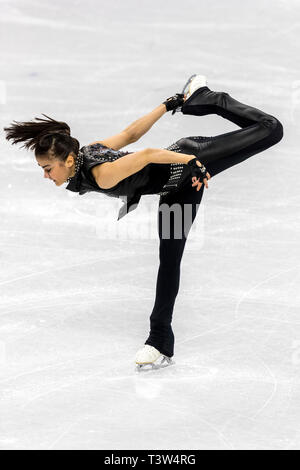 Ivett Tóth (HUN) qui se font concurrence sur le patinage artistique - Court dames aux Jeux Olympiques d'hiver de PyeongChang 2018 Banque D'Images