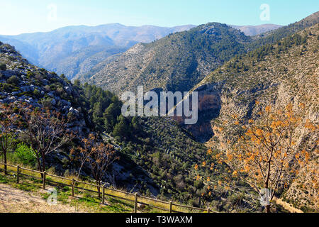 La Vall de Laguar dans la Marina Alta de la Province d'Alicante, Espagne Banque D'Images