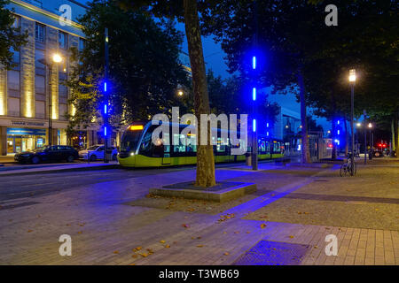 Brest, tramways, Linie A, Place de la Liberté Banque D'Images