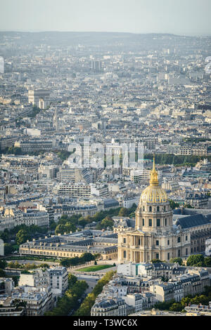 Vue aérienne de la ville de Paris, Paris, Ile de France, France Banque D'Images