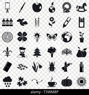 Eco design icons set, le style simple Illustration de Vecteur