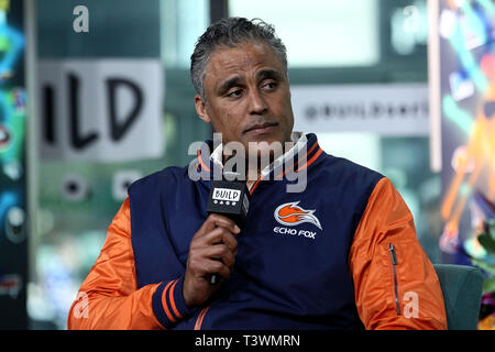 New York, États-Unis. 11 avril 2019. Rick Fox at BUILD Series discutant de la série originale de Hallmark Channel « Morning Show Mystères » à BUILD Studio le 11 avril 2019 à New York, NY. Crédit: Steve Mack/S.D. Mack Pictures/Alamy Banque D'Images