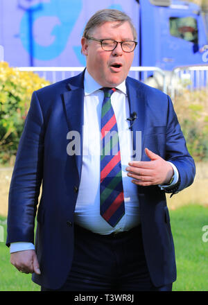 Westminster, London, UK. Apr 11, 2019. Mark Francois, député, Parti conservateur. Brexiteer Mark Francois sur College Green. Credit : Imageplotter/Alamy Live News Banque D'Images