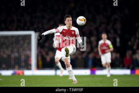 Londres, Royaume-Uni. Apr 11, 2019. Mesut Ozil d'Arsenal au cours de l'UEFA Europa League match entre Arsenal et S.S.C Napoli à l'Emirates Stadium, Londres, Angleterre le 11 avril 2019. Photo par Andy Rowland. Credit : premier Media Images/Alamy Live News Banque D'Images