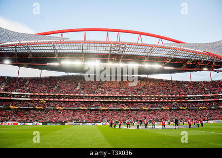 Le stade de la lumière n'avait plus de 52 000 spectateurs. Au cours de l'UEFA Europa League 2018/2019 match de football entre SL Benfica vs Eintracht Francfort. (Score final : SL Benfica 4 - 2 Eintracht Frankfurt) Banque D'Images