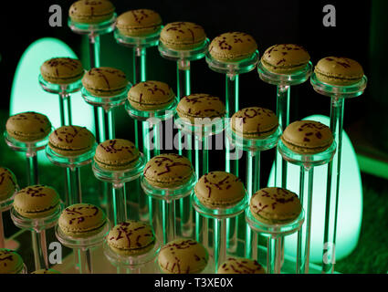 Couleur vert macarons tower Banque D'Images