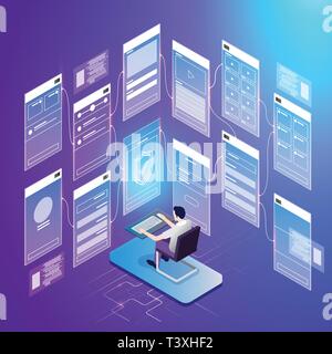 Développement logiciel Vector Illustration Illustration de Vecteur
