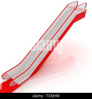 Seul escalator. 3d illustration Banque D'Images