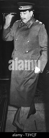 Joseph Staline en arrivant à la Conférence de Yalta Banque D'Images