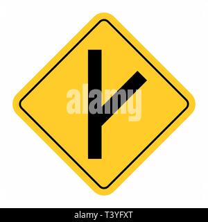 Trafic Junction Road Sign Illustration de Vecteur