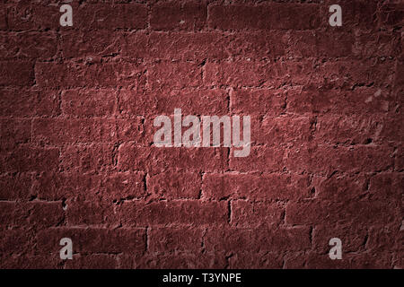 Vieux Mur de brique rouge texture grunge background Banque D'Images
