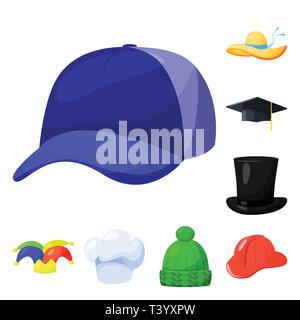 Vector illustration de coiffures et napper d'un logo. Ensemble de harnais et casque stock vector illustration. Illustration de Vecteur