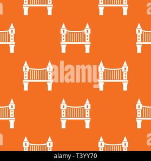 Tower bridge vector pattern orange Illustration de Vecteur