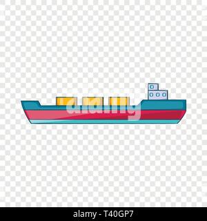 Navire cargo transporte, icône de style cartoon Illustration de Vecteur