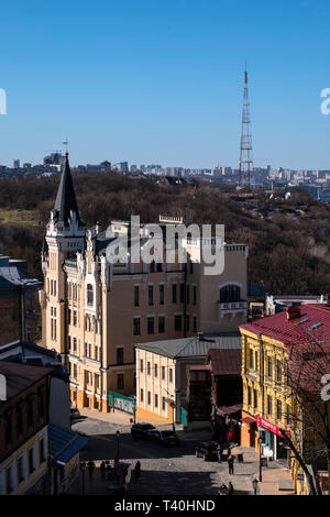 Château de Kiev de Richard Lionheart (Orlov) Maison Andriyivskyy Descent Banque D'Images