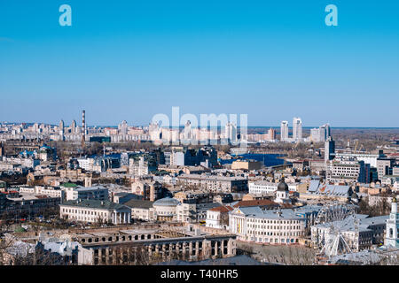 Vue de la ville de Kiev Descente Andriyivskyy Banque D'Images