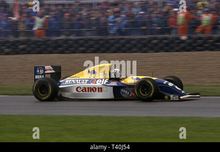 1993 Grand Prix d'Europe, Donington. Damon Hill dans la région de Williams Renault FW15C Banque D'Images