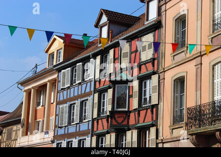 Maisons en Alsace Banque D'Images