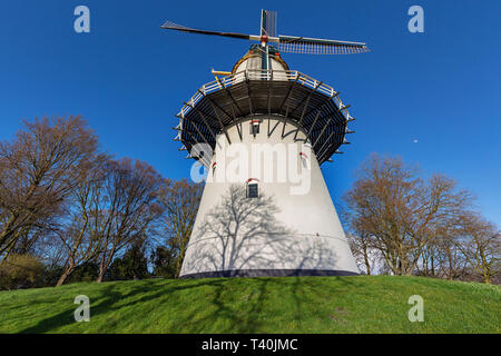 Middelburg - Plan de moulin l'Espoir (en néerlandais : De Hoop) à Vissings Bolwerk , Zélande, Pays-Bas, 17.03.2019 Banque D'Images