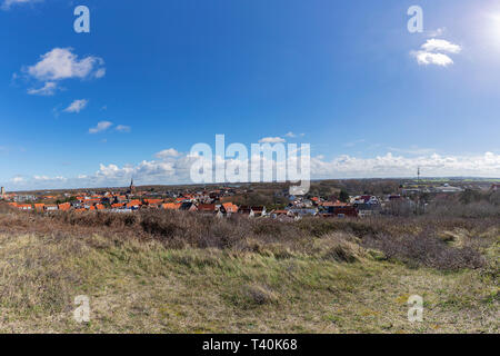 Panorama de Domburg Domburg - faite à partir de la haute colline de Domburg, Zélande, Pays-Bas, Domburg, 17.03.2019 Banque D'Images