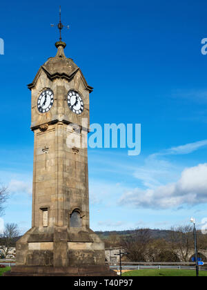 Pont de la tour de l'horloge à l'administration des douanes à Stirling doués rond-point en 1910 Ville de Stirling en Écosse Banque D'Images