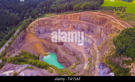 D'une antenne en mine à ciel ouvert d'asphalte Reichshof - Allemagne Banque D'Images