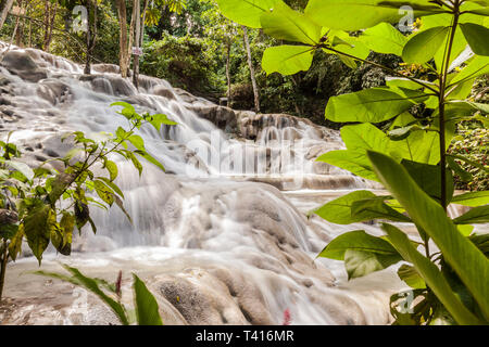 Dunn's River Falls en Jamaïque Banque D'Images