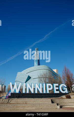 Le Musée canadien des droits de la personne à Winnipeg, Canada Banque D'Images