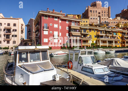 Valence Port Saplaya Espagne bateaux dans port de plaisance Port de Valence Espagne port Europe Banque D'Images