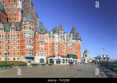 Le Château Frontenac et la terrasse Dufferin, Québec, Québec, Canada Banque D'Images