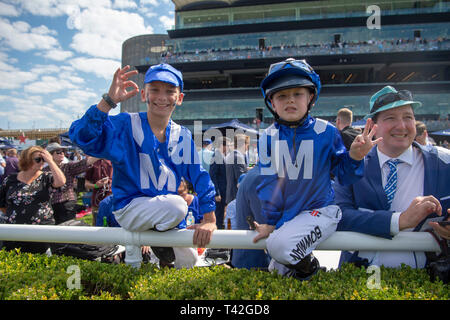 Sydney, Australie. 13 avr, 2019. , Enfants avant Winx course finale sur la deuxième journée des Championnats au Royal Hippodrome de Randwick à Sydney. Michael McInally/Eclipse/CSM Sportswire Crédit : Cal Sport Media/Alamy Live News Banque D'Images
